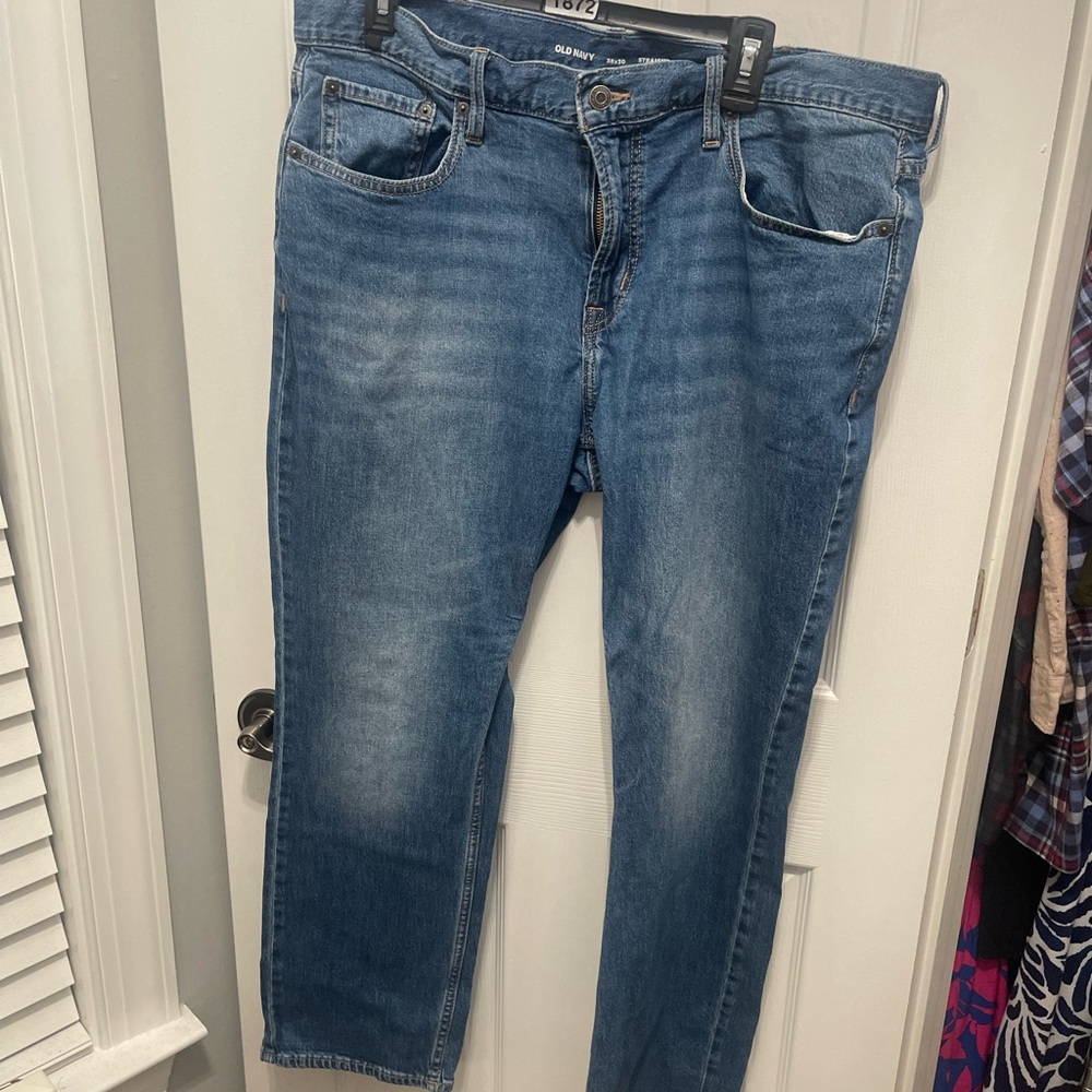 Old Navy Men's Straight Jeans - Classic Blue - Picture 14 of 15